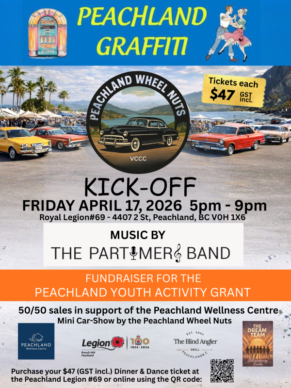Poster for 25th Peachland Classic Car Show, May 19th 2024