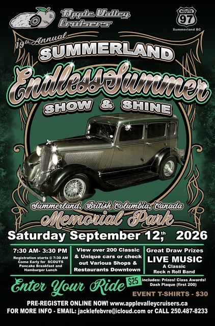 Poster for 3rd Annual Spring Fling, Memorial Park in Summerland, May 18th 2024.